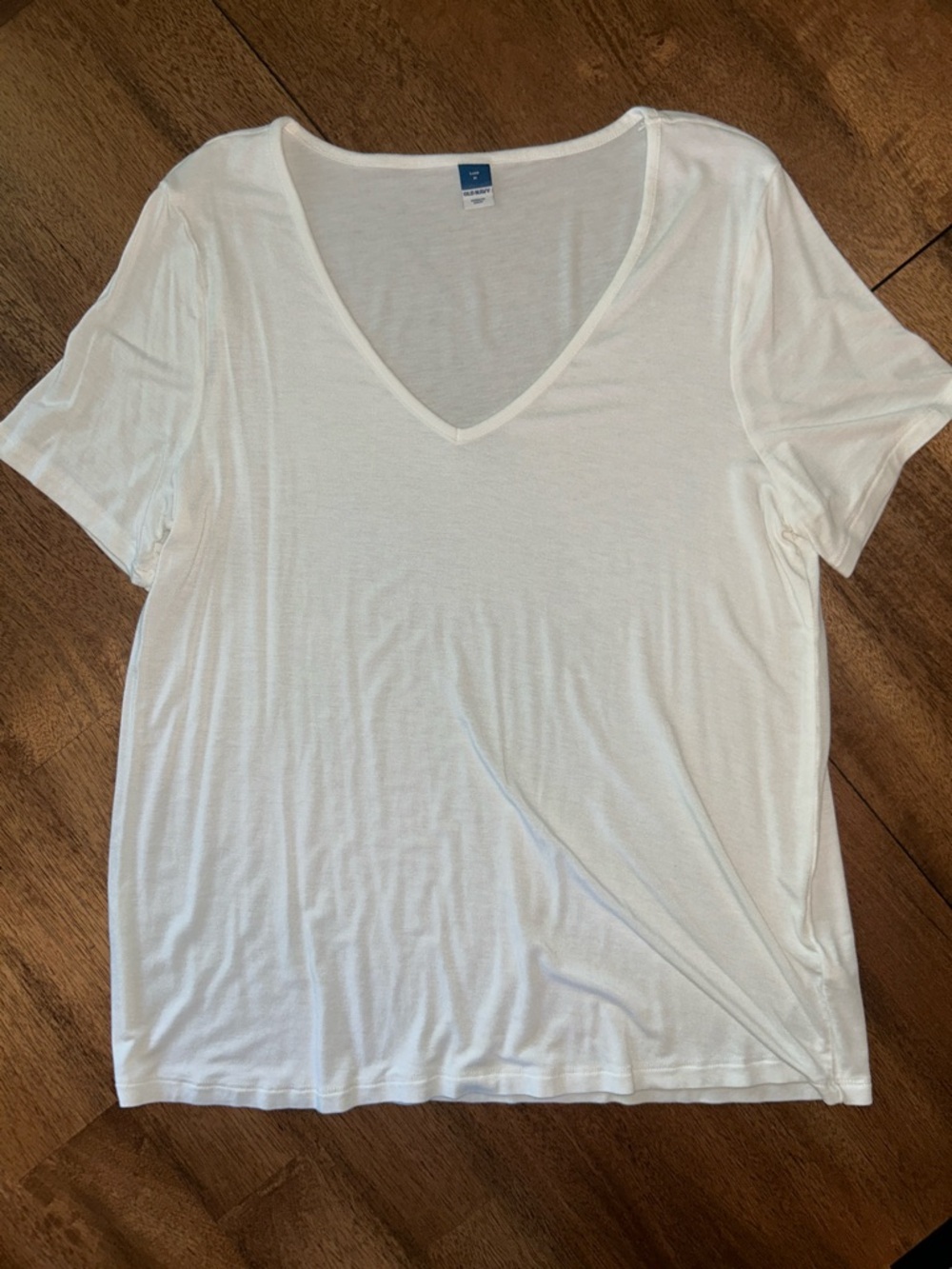 Lightweight V-Neck White Women’s Tee